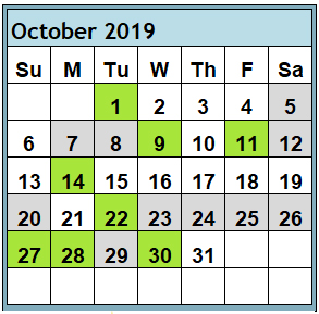 Magi Astrology Best-Worst Days Oct. 2019