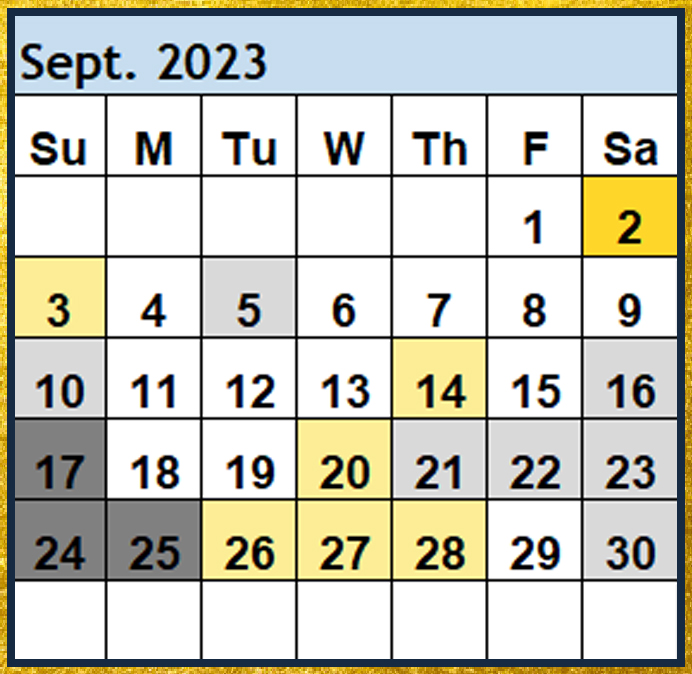 Magi Helena Best Worst Days September 2023 Scientific Multidimensional Astrology Astro-Calendar Astro Calendar Timing Calendar