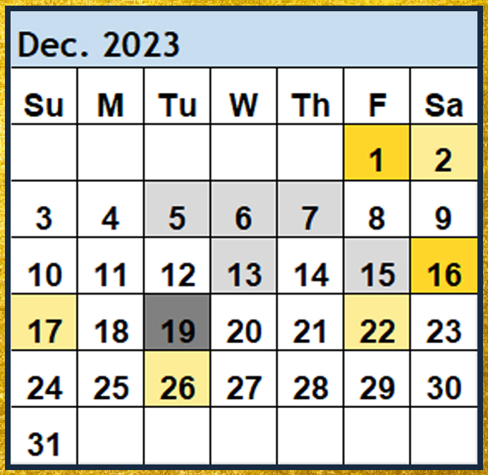 Magi Helena Best Worst Days December 2023 Scientific Multidimensional Astrology Astro-Calendar Astro Calendar Timing Calendar